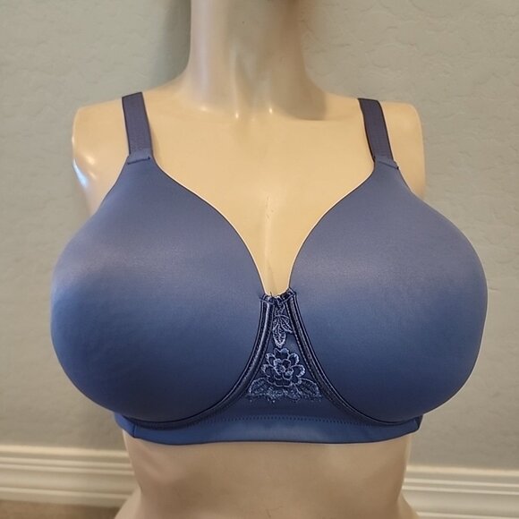 Vanity Fair Bra 42C Blue Wireless Lightly Lined 71380 - Picture 1 of 3